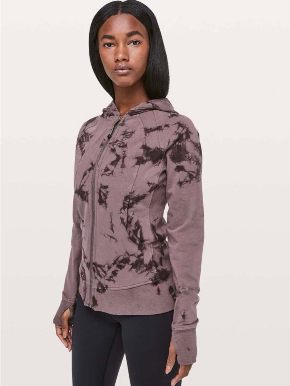 Lululemon Scuba Hoodie Light Cotton Fleece Shibori Size 4